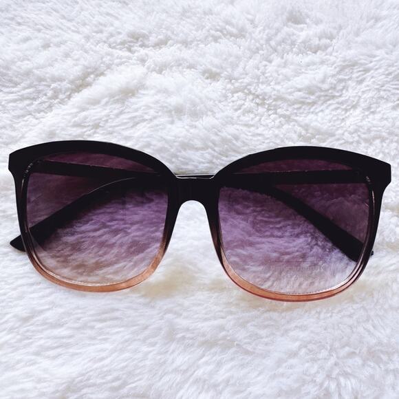 Stylens Accessories - Joanne Clear w/ Purple Tint Square Sunglasses